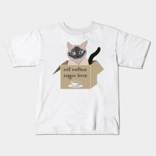 Funny cat mother quote Kids T-Shirt